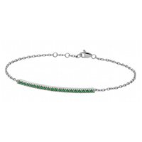 Pulsera Paddle Gioielli BackSpin in Oro blanco Smeraldo 0.20 Ct PHBE9561 - PHBE9561